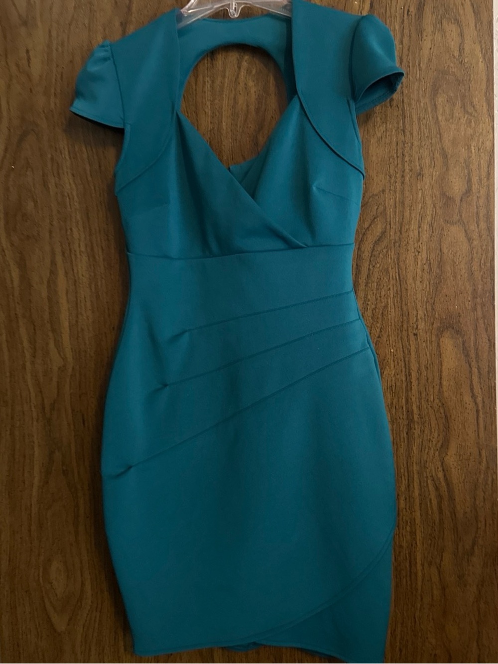 Guess Teal Cap-Sleeve Sheath Dress
